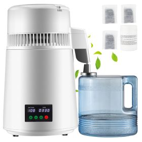 1.1Gal Water Distiller, 0.3Gal/H, 750W Distilled Water Maker Machine 0-99H Timing Set Temp Display 1.1Gal Water Distiller, 0.3Gal/H, 750W Distilled Water Maker Machine 0-99H Timing Set Temp Display