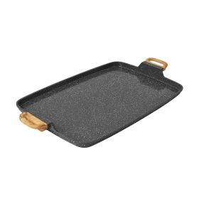Prairie Signature Cast Aluminum Double Griddle, Charcoal Speckle Prairie Signature Cast Aluminum Double Griddle, Charcoal Speckle